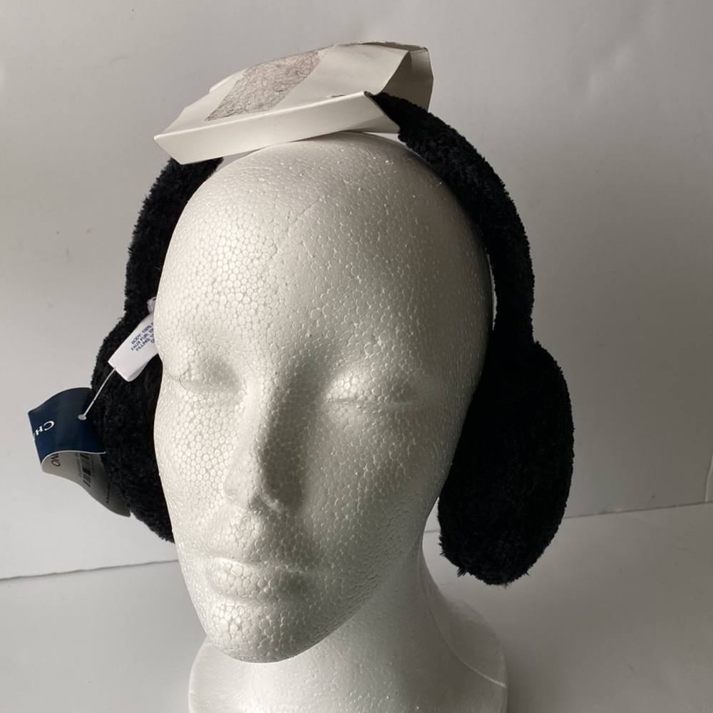 Charter Club Solid Chenille Earmuffs Black